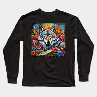 VIBRANT VISIONS (WOLF) Long Sleeve T-Shirt